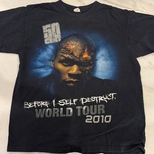 50 CENT t-shirt! Before I Self Destruct World Tour 2010. Rare. Size large.